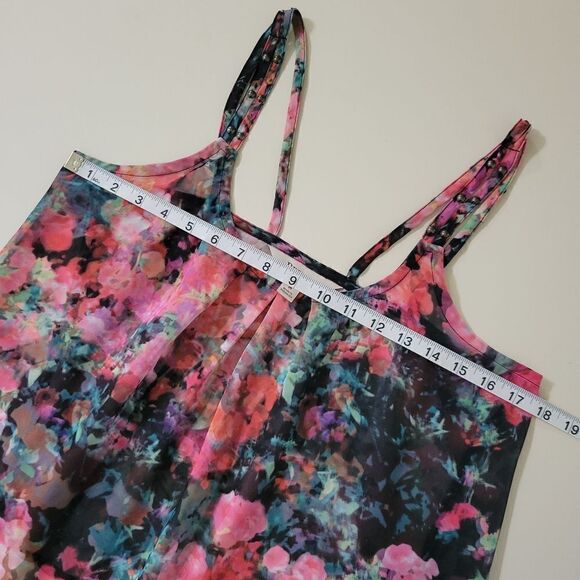 Decree Women's Sheer Floral Button-Down Blouse and Matching Tank Top - Picture 12 of 16